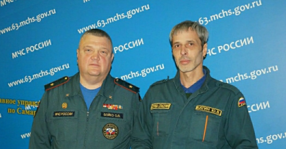 Водитель единственного в Самарской области пожарного автопоезда получил награду из рук генерала