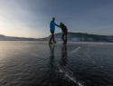 Волжский Байкал: в этом году скованная льдом Волга напоминает застывшее озеро