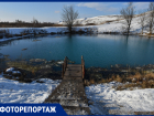 Постапокалиптический пейзаж: как выглядит Голубое озеро зимой
