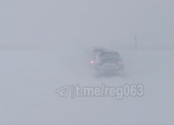 Буран в Ставропольском районе: дороги перекрыты