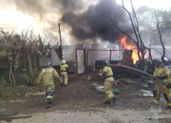 Для тушения пожара в Кировском районе Самары привлекались беспилотник и пожарный поезд