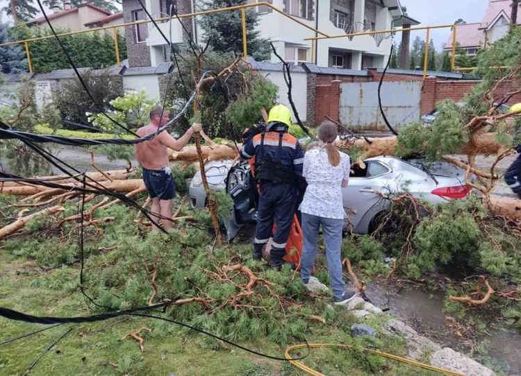 В сети появились фото последствий урагана в Тольятти