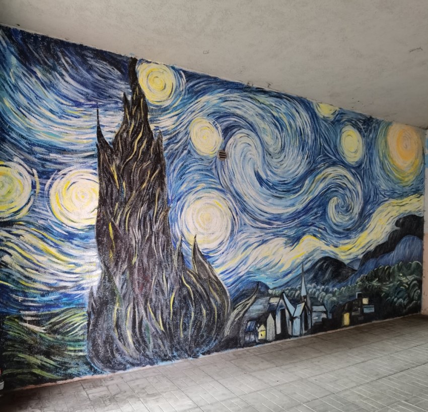 Стены дома в Самаре украсили картины великих художников