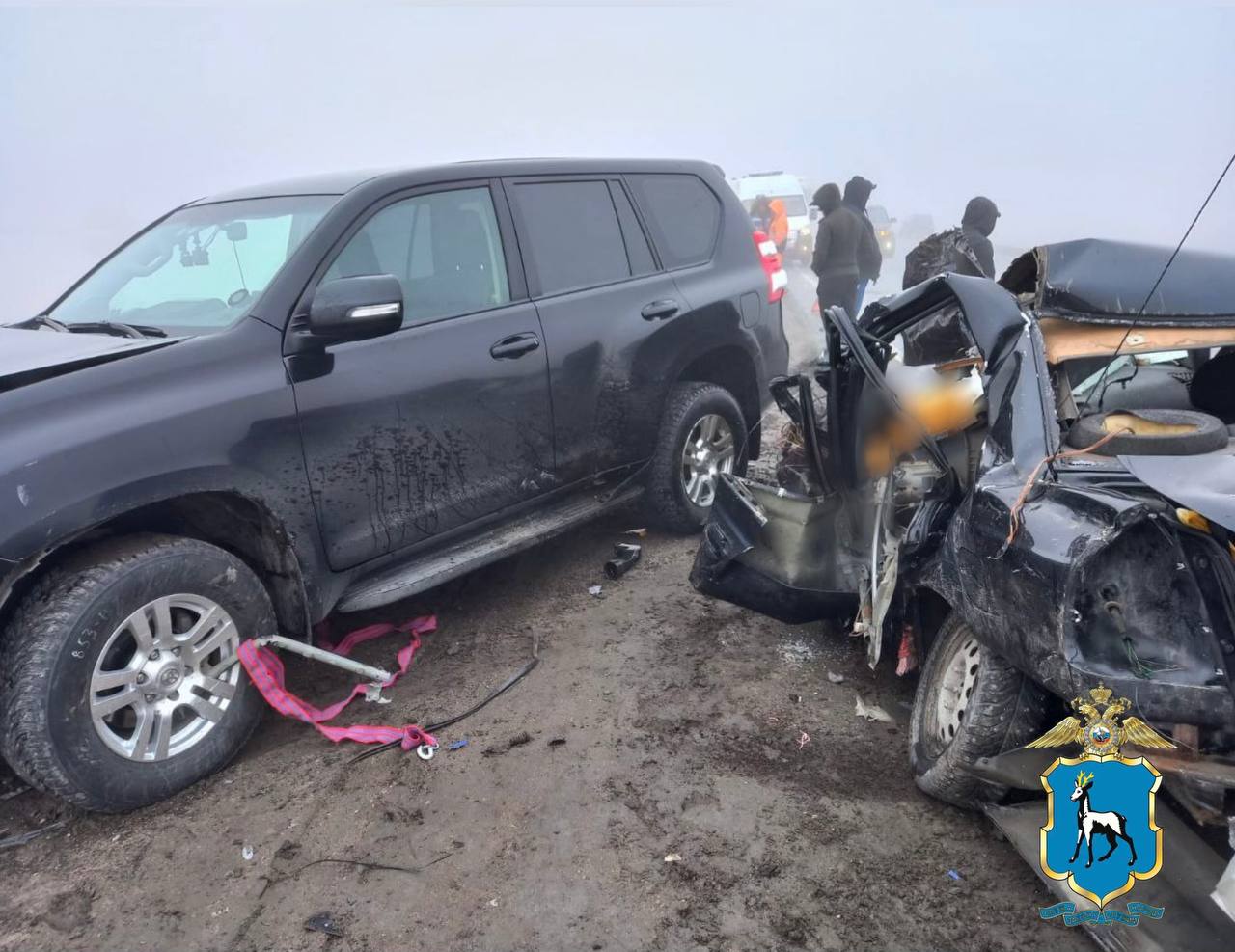 В Волжском районе в условиях тумана произошло смертельное ДТП с участием  трёх авто