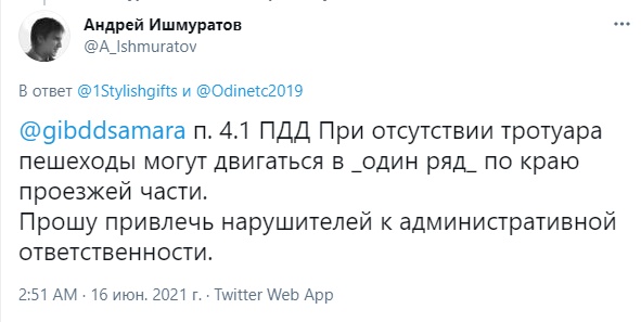 Андрей Ишмуратов попросил ГИДДД привлечь первых лиц города к административной ответственности NetTrotuara2.jpg